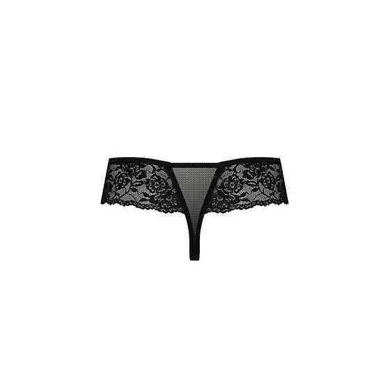 Трусики Passion Exclusive ABLA THONG XXL/XXXL, black Sex Aura Київ