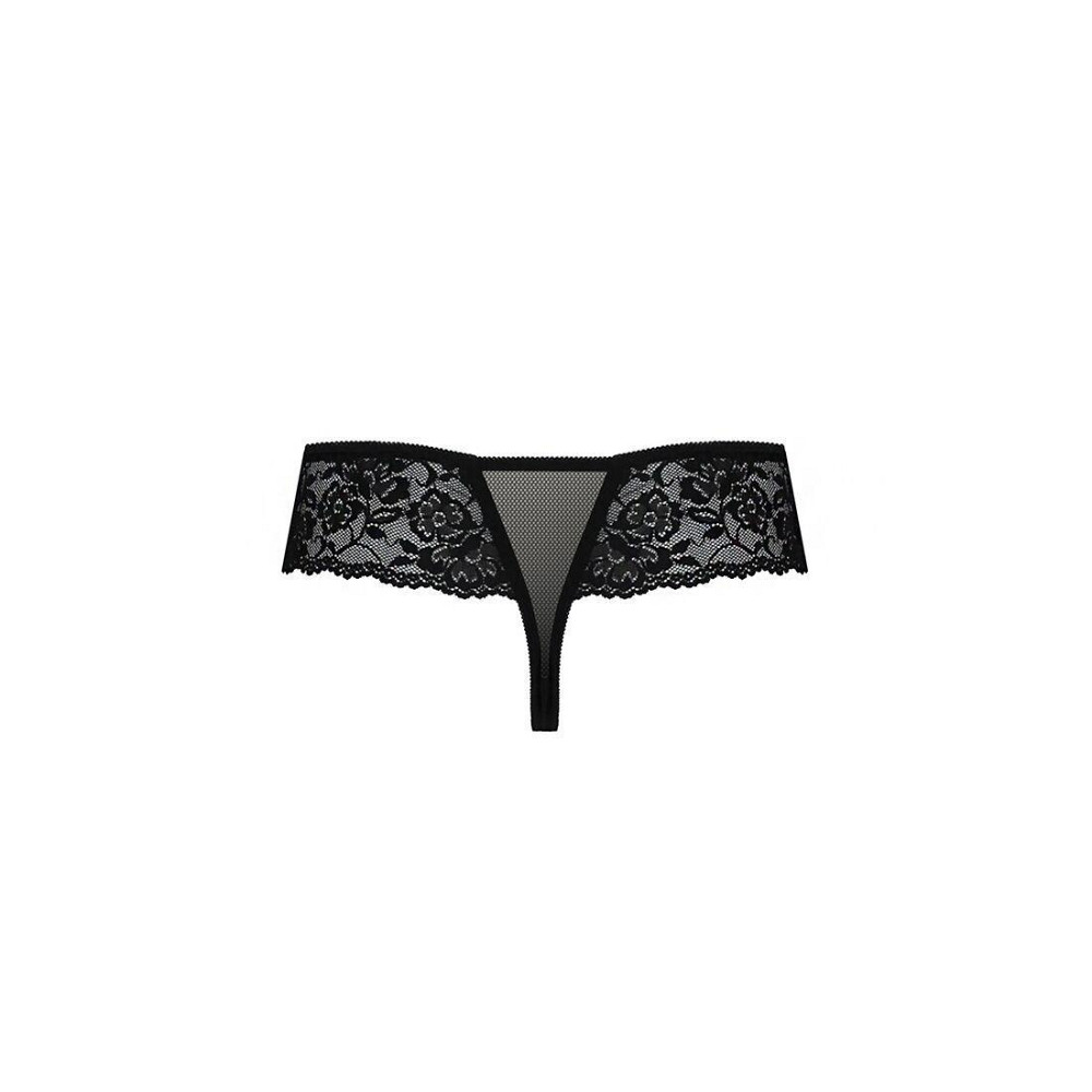 Трусики Passion Exclusive ABLA THONG XXL/XXXL, black Sex Aura Київ - фото 6