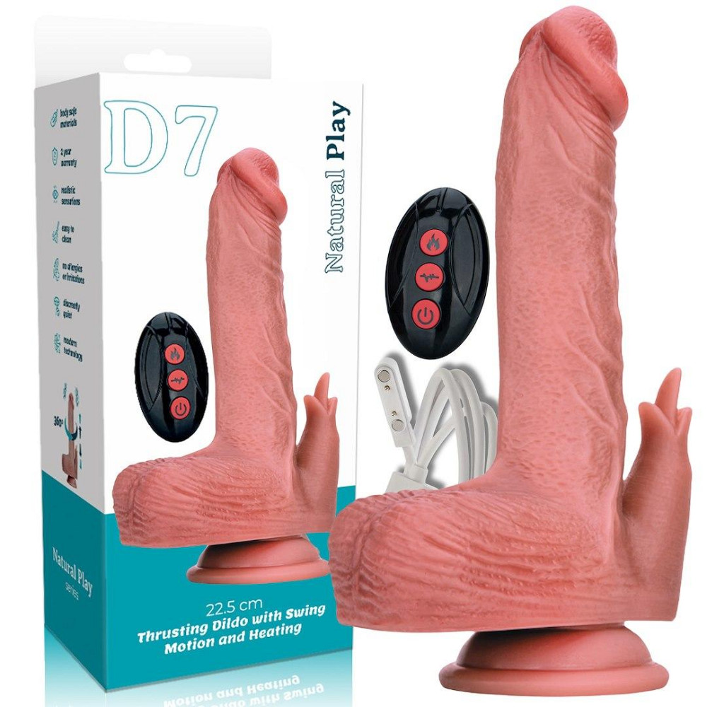 Реалістичний вібратор - Thrusting Dildo With Swing Motion And Heating Erospace Natural Play D7 Sex Aura Київ - фото 1