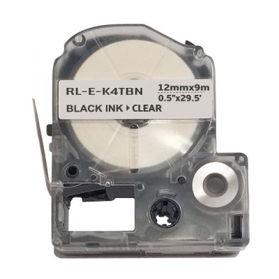 Лента для принтера этикеток UKRMARK RL-E-K4TBN-BK/CL, аналог LK4TBN. 12 мм х 9 м (CELK4TBN) Винница - изображение 1
