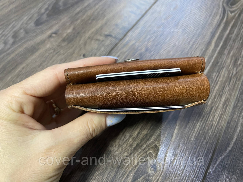 Компактный мужской кошелек коричневого цвета ручной роботы Lumberjack style Киев - изображение 6