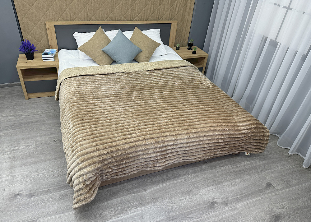 Плед 200х230 см (+-10см) на овчине 