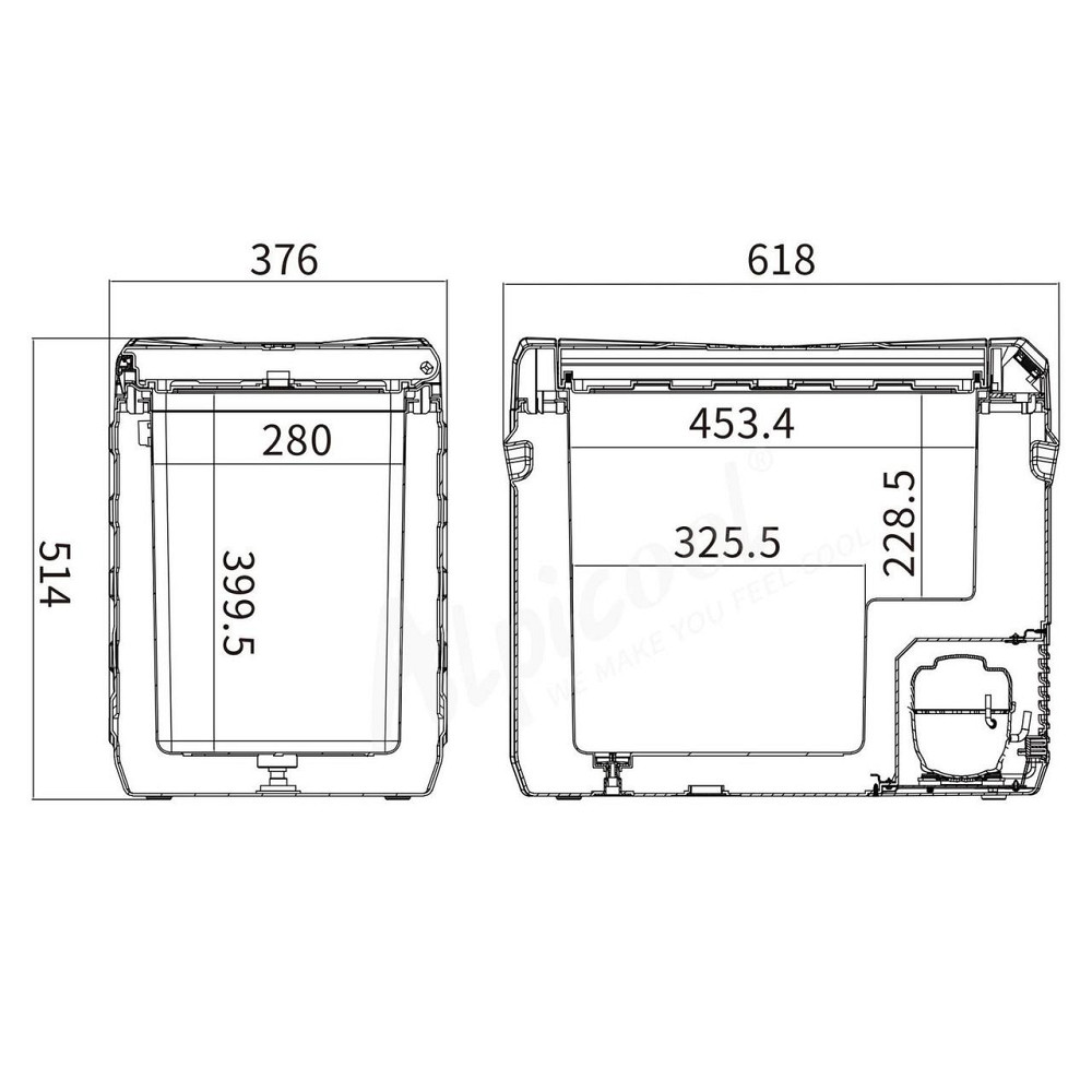 Компрессорный автохолодильник Alpicool NL50 (45 литров). До -20 ℃. Питание 12, 24, 220 вольт Киев - изображение 5