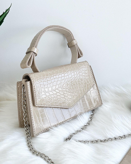 Сумочка клатч женская молодежная яркая через плече сумка Крохатушка одяг Бежевый Киев - изображение 1