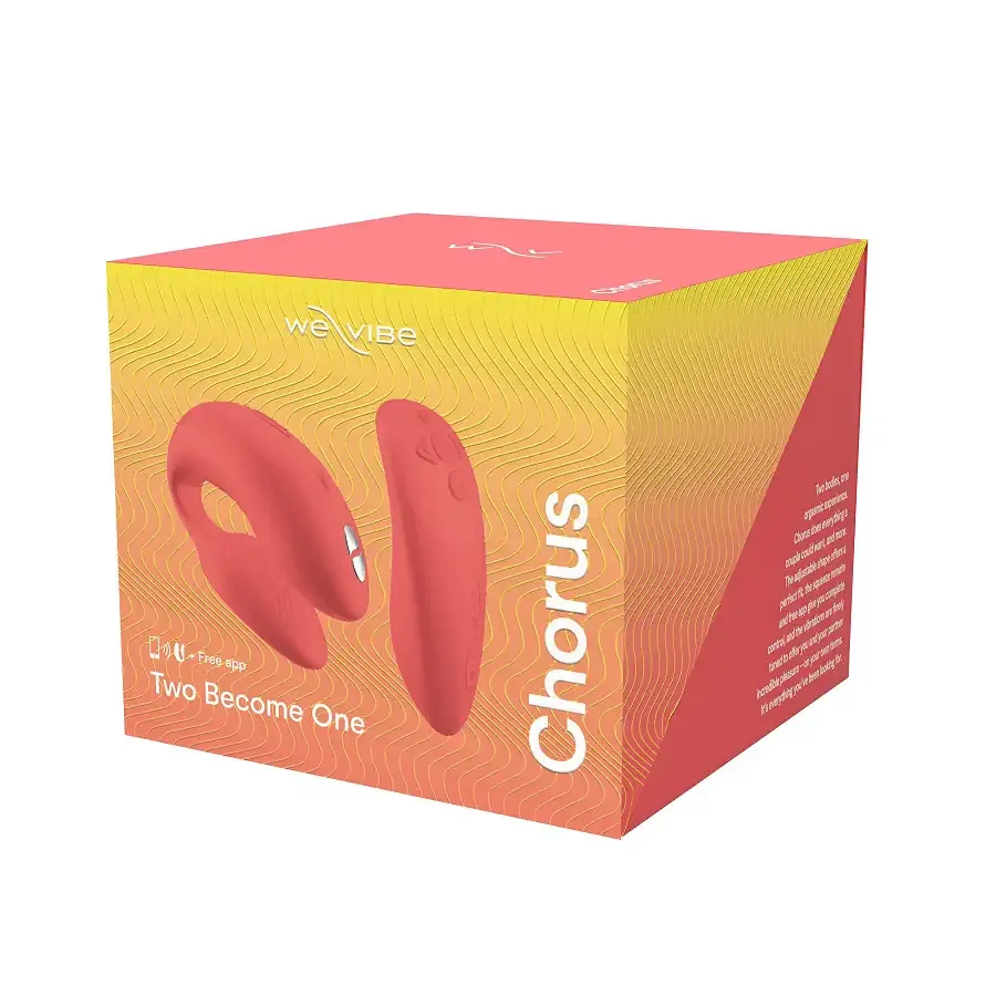 Смарт-вібратор для пар We-Vibe Chorus Crave Coral, сенсорне керування вібраціями стисненням пульта Львів - фото 9