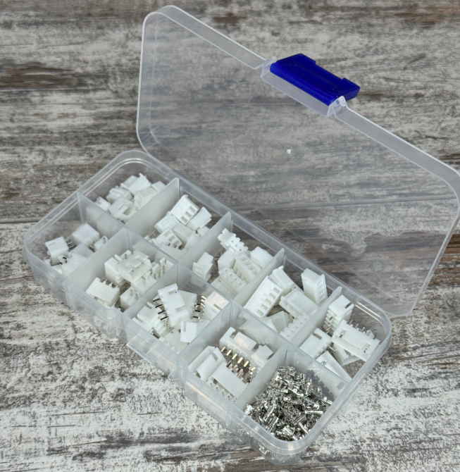 Набор разъемов XH2.54 80 шт для плат, кабелей, Arduino, 3D-принтеров коннекторы 2p, 3p, 4p, 5p папа и мама Киев - изображение 1