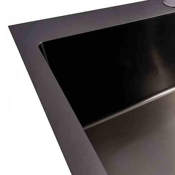 VALESO Кухонна мийка VALESO Handmade PVD 600х450х220 чорна (товщина 3,0/1,5 мм + дозатор в комп Київ