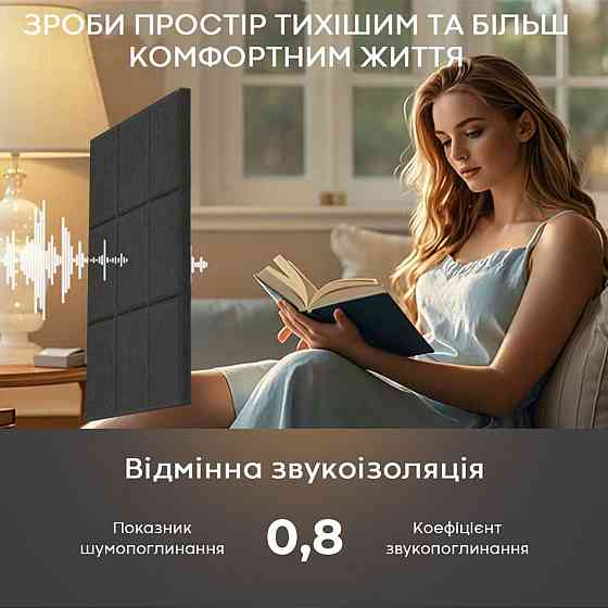 Чорна звукоізоляційна панель Київ