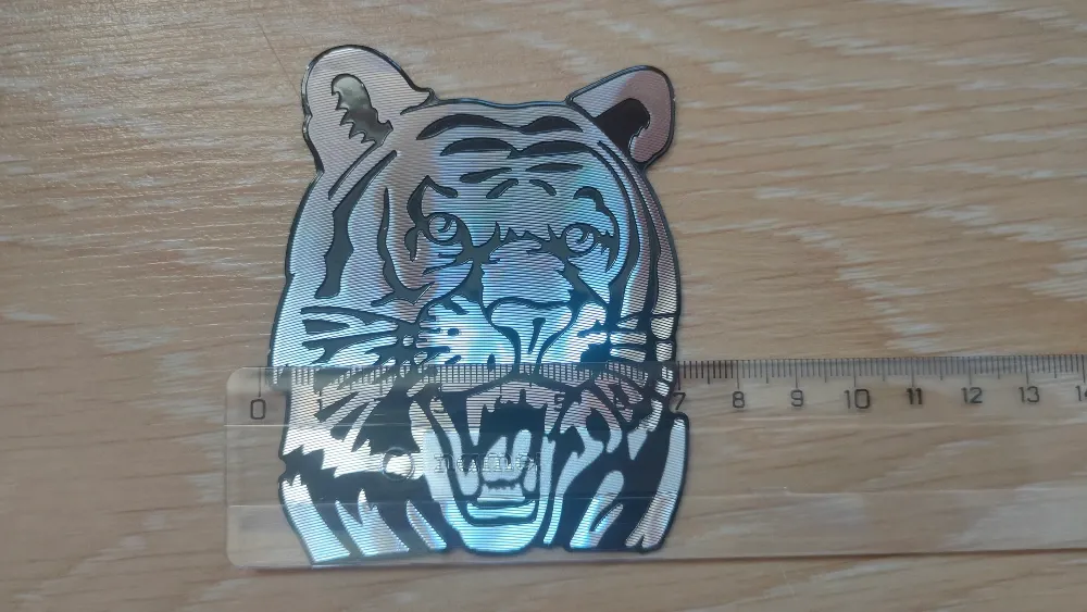 Наклейка Тигр на авто, мото алюминиевая Киев - изображение 4