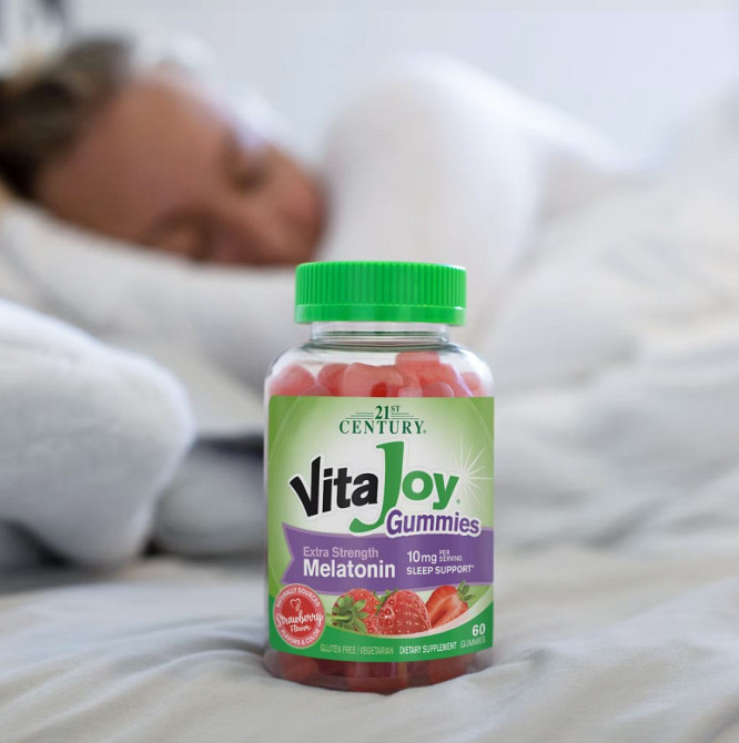 Мелатонін 21st Century  VitaJoy Melatonin 10 mg 60 жув табл Київ - фото 4