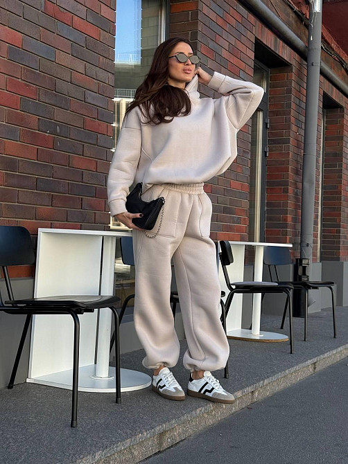 Базовий жіночий костюм з об’ємним худі Сірий 42/46 Харків - фото 1