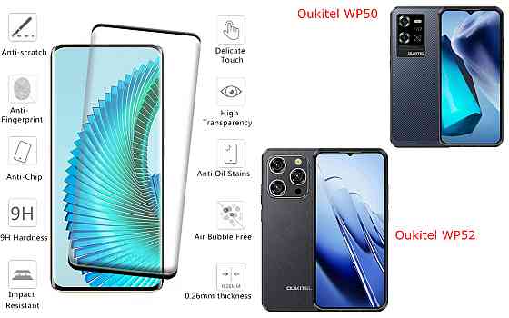 Захисне скло HyperGlass Pro для Oukitel WP50, Oukitel WP52 – максимальна чутливість та захист Київ