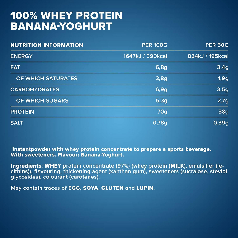 100 % Whey Protein 900g (Banana-Yoghurt) Луцьк - фото 4