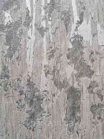 Шпалери вінілові на флізеліні гарячого тиснення DU&KA 1.06х10 вензель основа під штукатурку сірі коричневі Київ