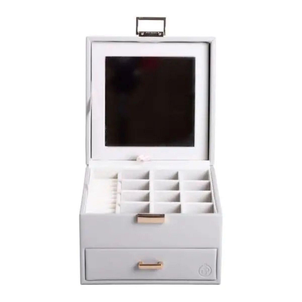 Двоярусна шкатулка для прикрас з еко-шкіри Київ - фото 7