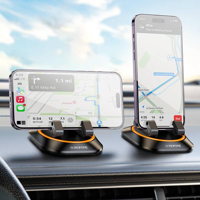 Автотримач для телефона BOROFONE BH116 Vicktory car holder for dashboard Black Киев - изображение 9