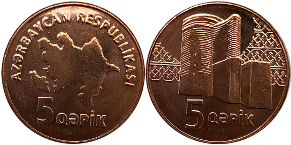 Azerbaijan Азербайджан 5 Qapik 2006 UNC Полтава - изображение 1