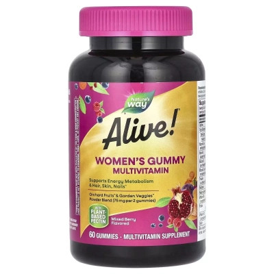 Мультивітамін Nature's Way Мультивітаміни для жінок, смак ягід, Alive! Women's Gummy Multivitam (NWY-15903) Вінниця - фото 1