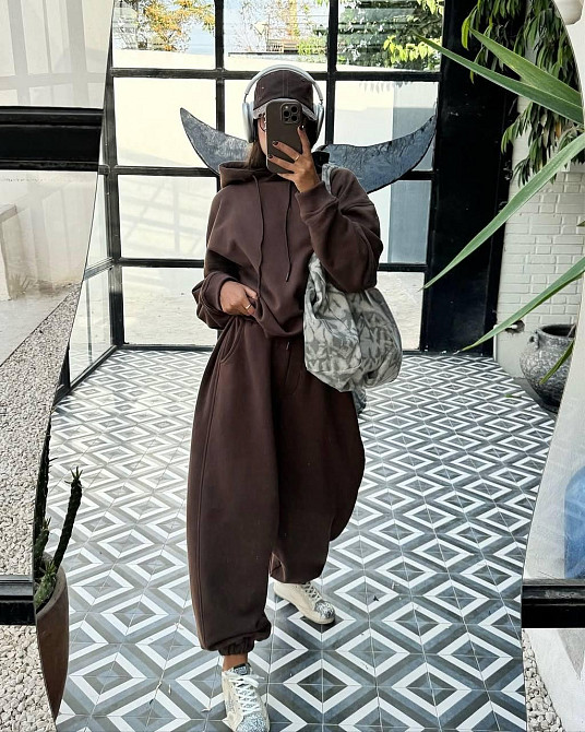 Женский повседневный стильный костюм из качественной трехнитки на флисе Одесса - изображение 2