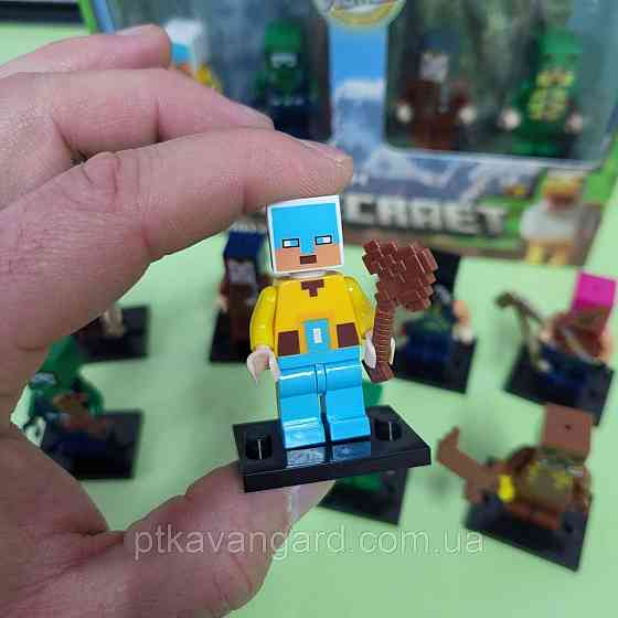 Фігурки Minecraft набір 8 шт + зброя, на підставках 2911-2 Хмельницький