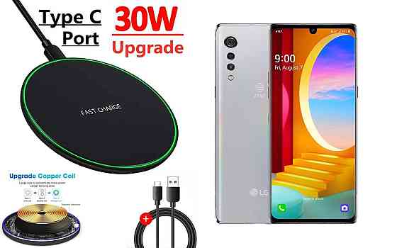 Беспроводное зарядное устройство Copper до 30W для KYOCERA Torque G06, USB-C, LED Киев