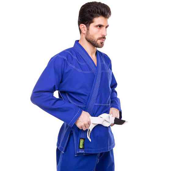 Кимоно для джиу-джитсу взрослое CORE CO-3139-A размер 140-180см синий Спортивная форма Киев