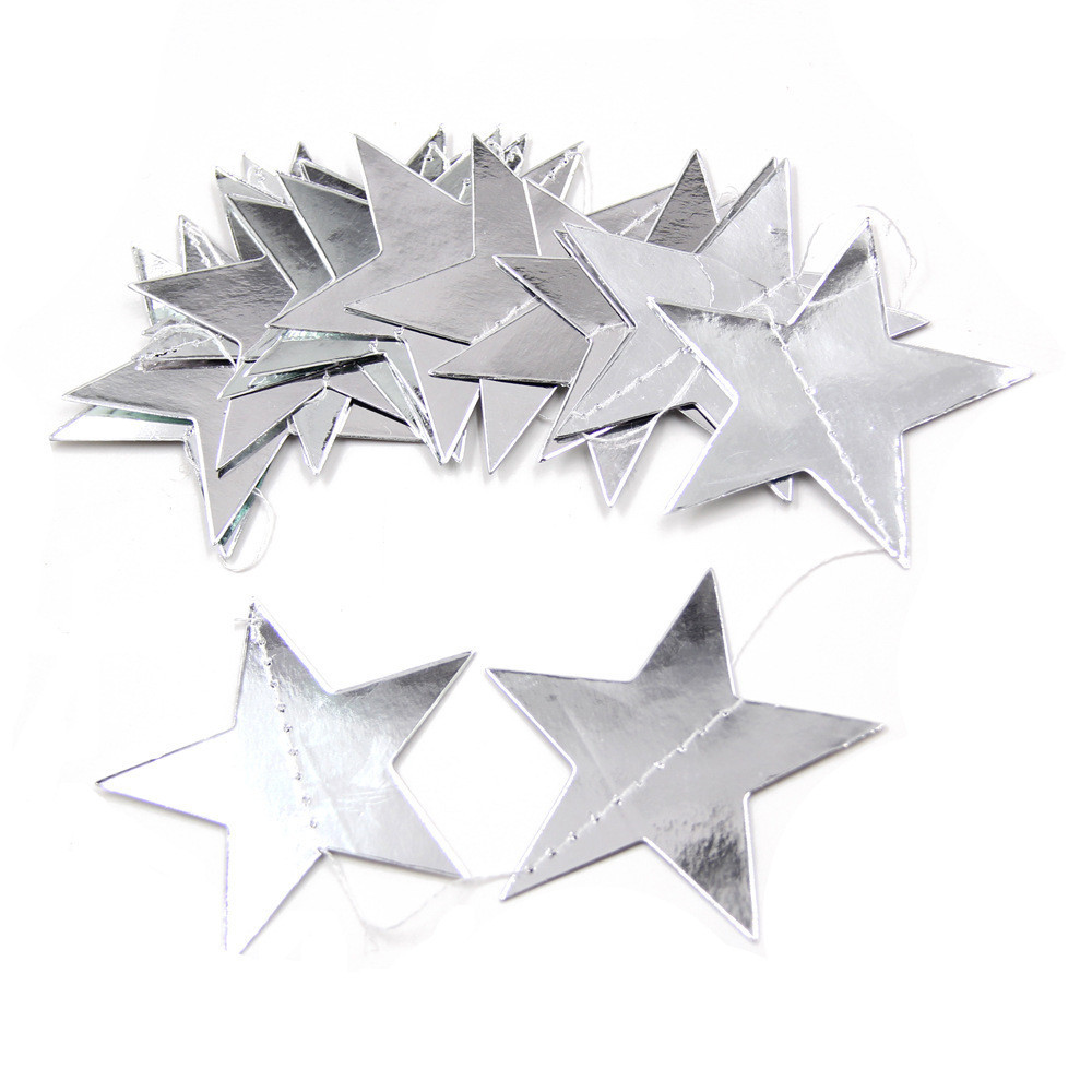 Гірлянда Зірочки для свята 4 м на 10 см сріблястий Київ - фото 7