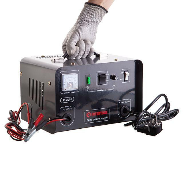 Пристрій зарядний 230 В, ~50 Гц, 600 Вт, 12/24 В, 30 А, 20-400 Аг INTERTOOL AT-3015 Коломия - фото 3