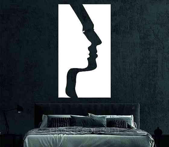 Декоративне настінне Панно «Сілует жінки», Декор на стіну 50*28 см, Білий Київ