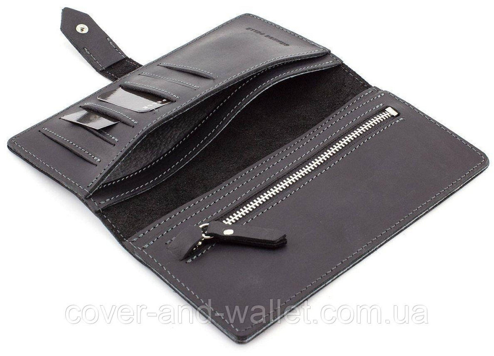 Стильный чолоічий купюрник ручной роботи із натуральної шкіри Grande Pelle 523110 Київ - фото 6
