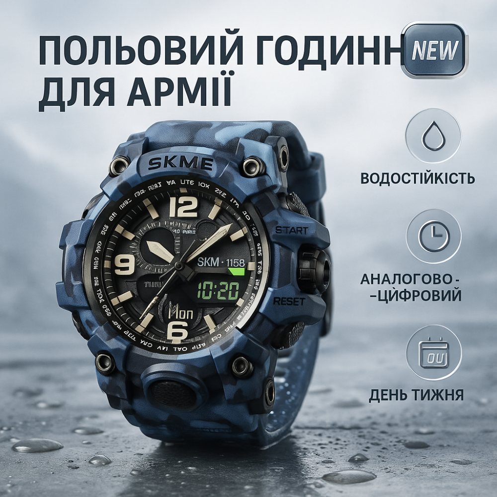 Электронные влагозащищенные наручные часы SKMEI, Водонепроницаемое часы Водонепроницаемые мужские HE-65 Львов - изображение 20