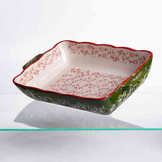 Yiwu Форма для запікання Vintage 33×21×5.5 (см) прямокутна з ручками Зелена HM05-11 Коломия