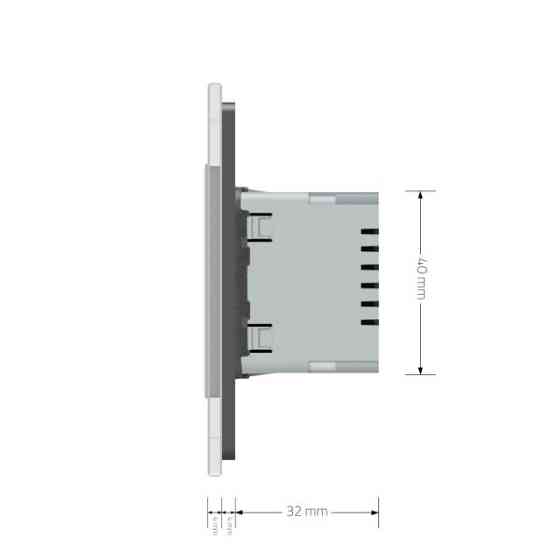 Світильник для сходів підлоги сірий, скло, 2700K, 220В, 0.35Вт Livolo (VL-C7FCL1-2IP) Коломия