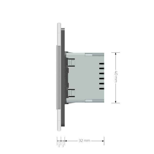 Світильник для сходів підлоги сірий, скло, 2700K, 220В, 0.35Вт Livolo (VL-C7FCL1-2IP) Коломия - фото 5