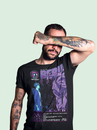 Футболка для хлопчика з аніме принтом Соло Левелінг Сунг Вс оверсайз (зріст від 165 до 180) Чорний AnimeJ0613m Дніпро