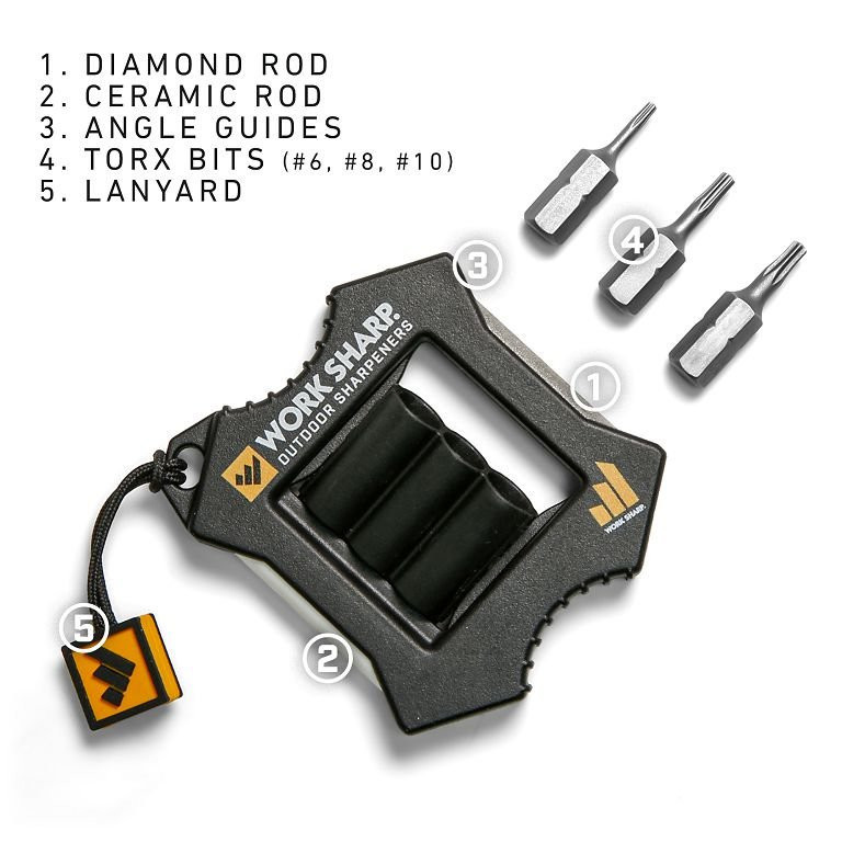 Акційний набір Work Sharp Точилка механічна The Precision Adjust Knife Sharpener WSBCHPAJ-I + Точилка механічна Micro WSEDCMCR Киев - изображение 11