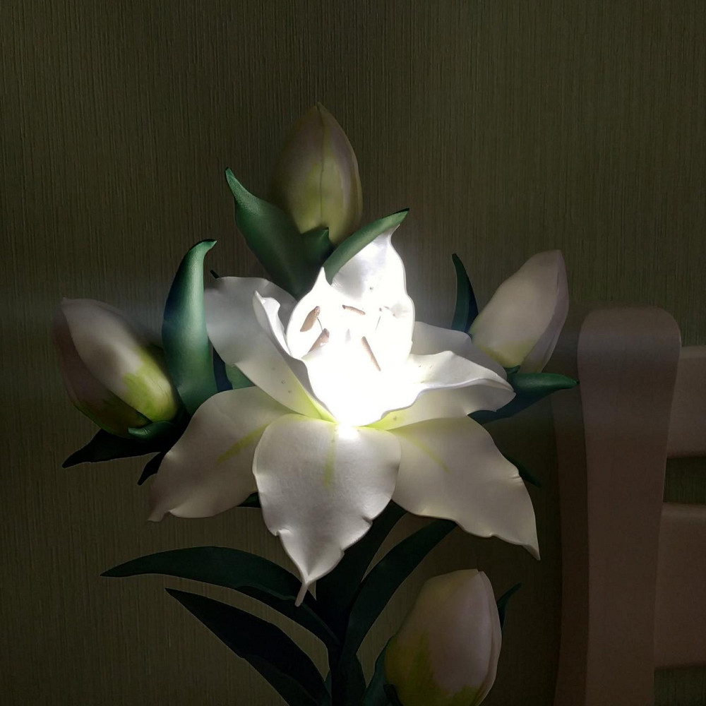 Світильник-нічник "Махрова біла лілія" Дніпро - фото 8