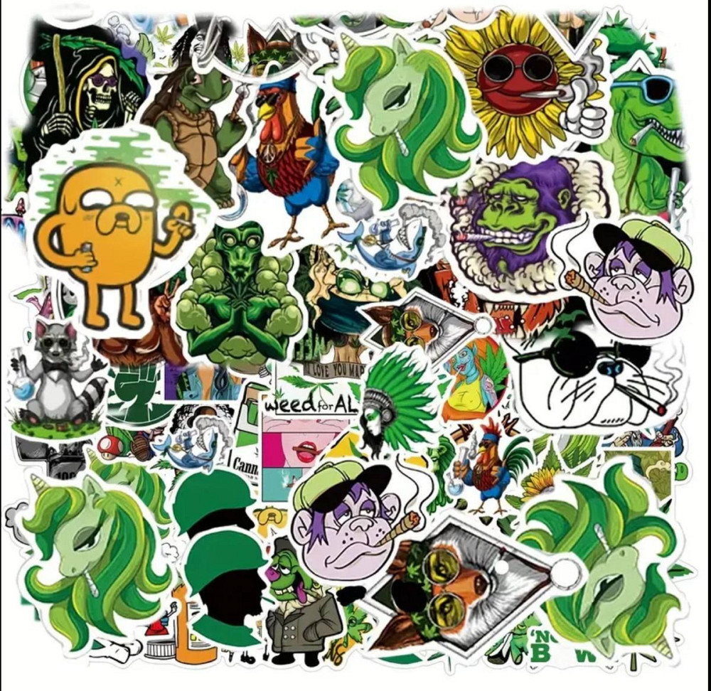 Набор виниловых стикеров 50 шт – графические наклейки для декора Киев - изображение 1