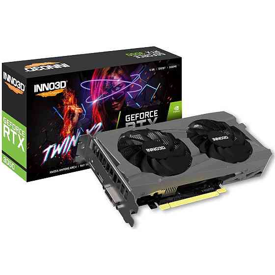 Відеокарта GF RTX 3050 6 GB GDDR6 Twin X2 V2 Inno3D (N30502-06D6-1880VA60) ( 13885 ) Харків