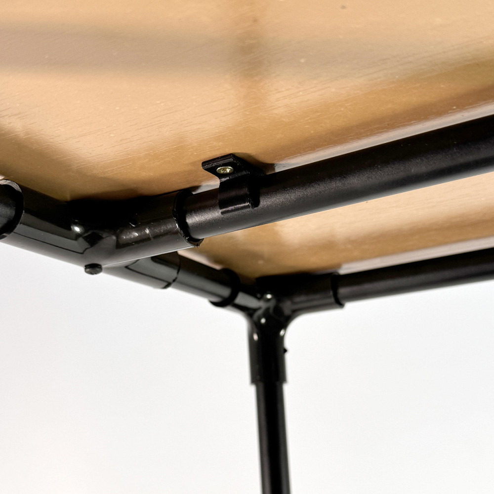 Металева підлогова полиця-стелаж для рослин Troya, Зх рівнева чорна H=1,45м МДФ ламіновані полички Бориспіль - фото 6