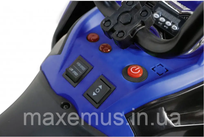 Мощный детский электроквадроцикл аккумуляторный НМ 1288 электрический квадроцикл для детей до 30 кг синий Мостиска - изображение 5