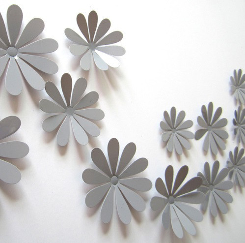 Набор серых цветочков - 12шт. Киев - изображение 1