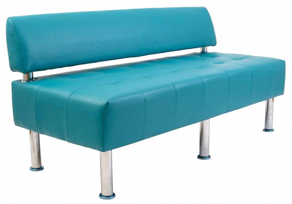 Диван Office Boom двойка со спинкой 1550х650х750 Голубой Киев - изображение 1