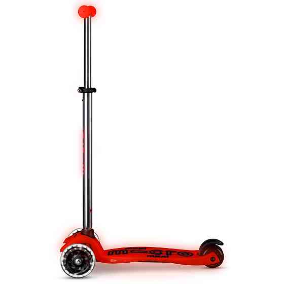 Самокат Micro серії Maxi Deluxe Glow LED – Червона аура Дніпро