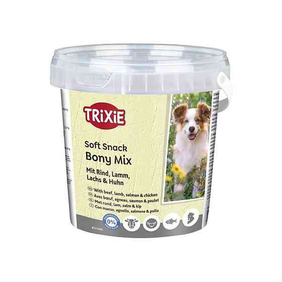 Суміш ласощів для собак Trixie (TX-31496) Soft Snack Bony Mix (яловичина, баранина лосось, курка) 500 г Вінниця