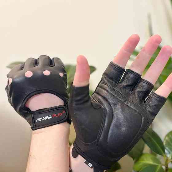 Рукавички спортивні для фітнесу та тренувань у залі чорні PowerPlay 1572 розмір L Київ