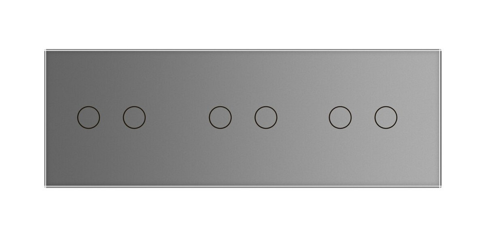Розумний сенсорний ZigBee вимикач 6 сенсорів (2-2-2) Livolo сірий (VL-C702Z/C702Z/C702Z-15) Коломыя - изображение 4
