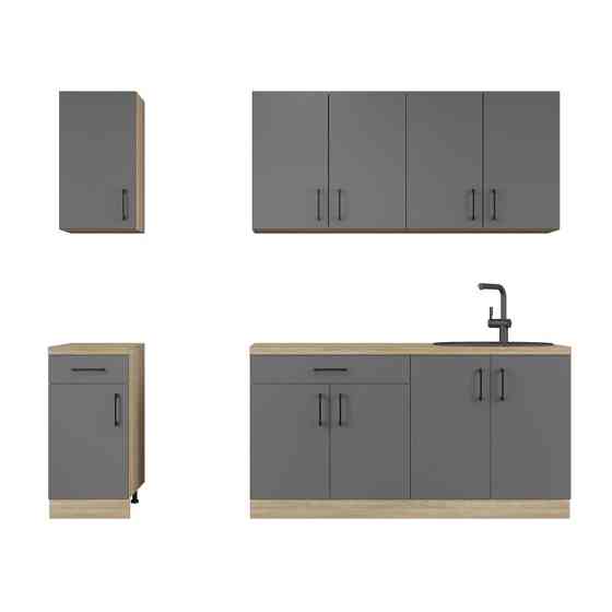 Кухня модульна Еверест Оптіма набір №3 Графіт 2,6 м (без стільниці) (DTM-5703) Львів