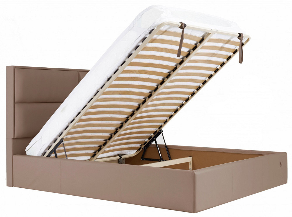 Кровать Sheffield VIP 140 х 200 см Fly 2213 С дополнительной металлической цельносварной рамой Светло-коричневый Днепр - изображение 12