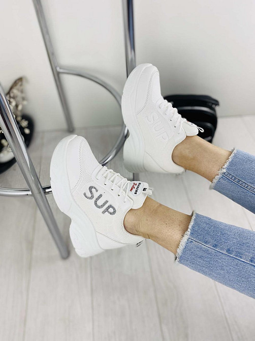 No brend Кросівки жіночі 189-5 білі (весна-літо, сітка+еко-шкіра) (3171) 37р.38р.39р. Коломыя - изображение 7